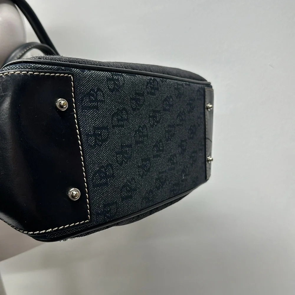 Dooney & Bourke Signature Jacquard Canvas Satchel Bag Crossbody Shoulder Strap - Picture 12 of 13